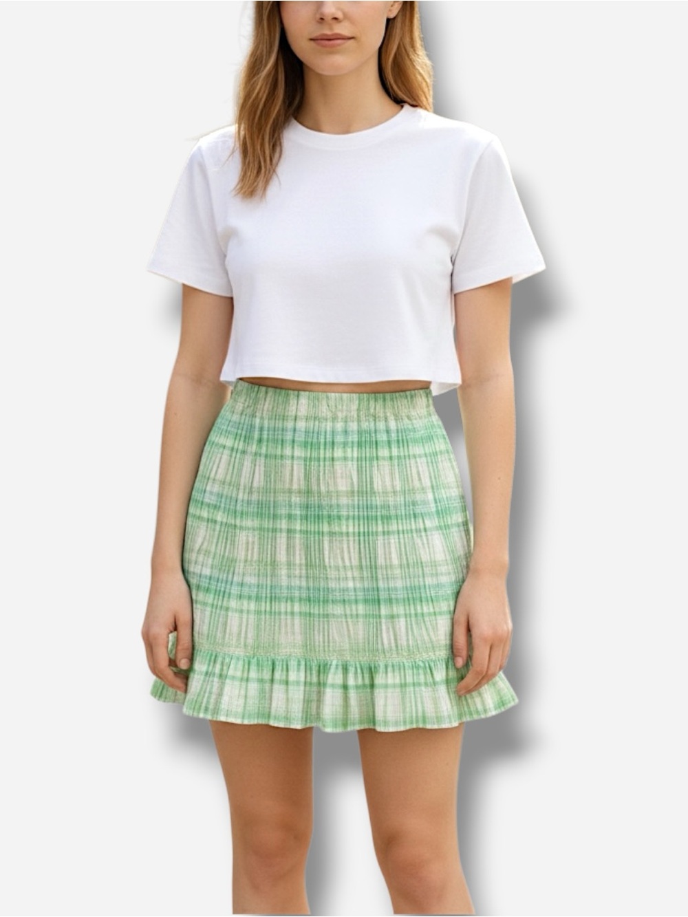 🌸New🌸 Zara Printed Stretchy Skirt Size Small Green NWT